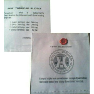 

anak timbangan amplop isi 5 belum tera meteologi