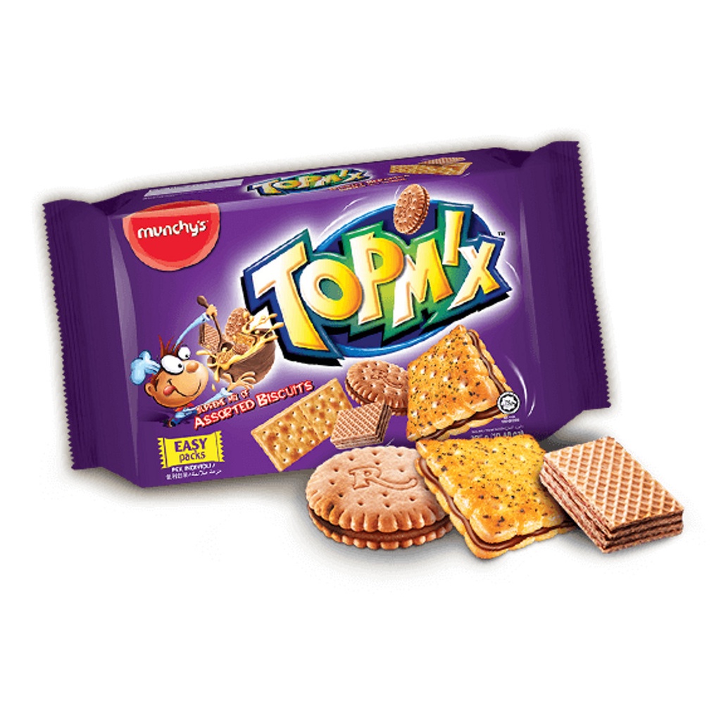 

Makanan Ringan - Munchy's Munchy Topmix Assorted Biscuit 295gr