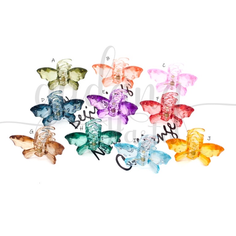 Jedai Rambut Kupu Pelangi Hairclip Rainbow Butterfly Simple GH 213814