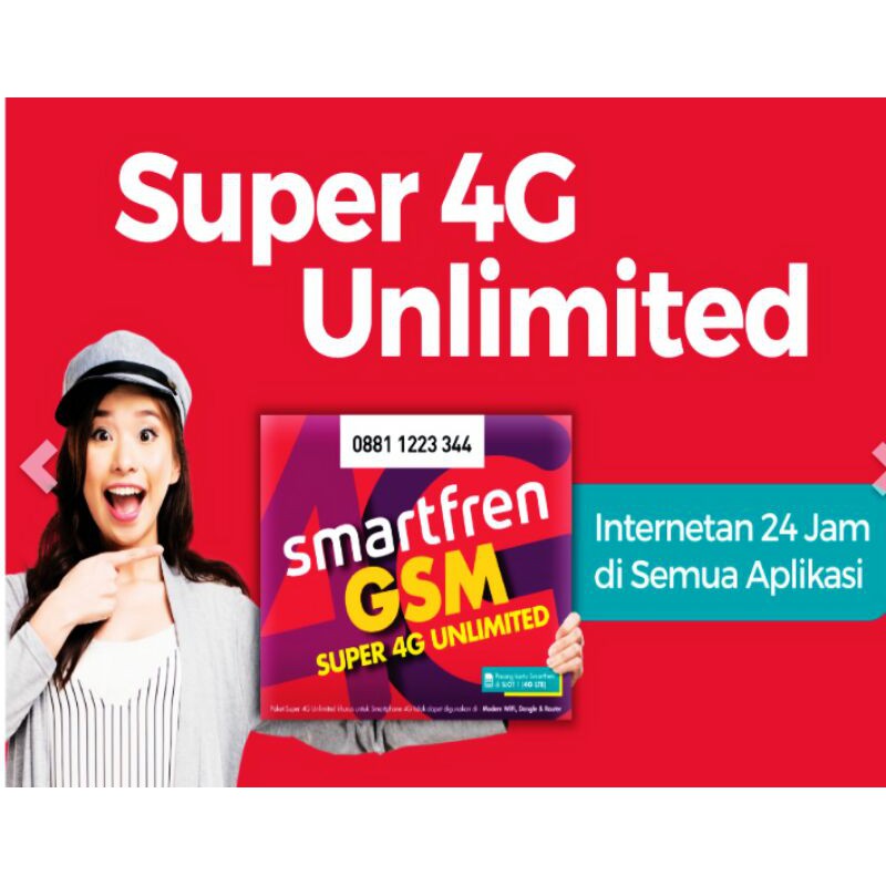 INTERNET SMARTFREN Unlimited 4G FUP 1GB 7Hr