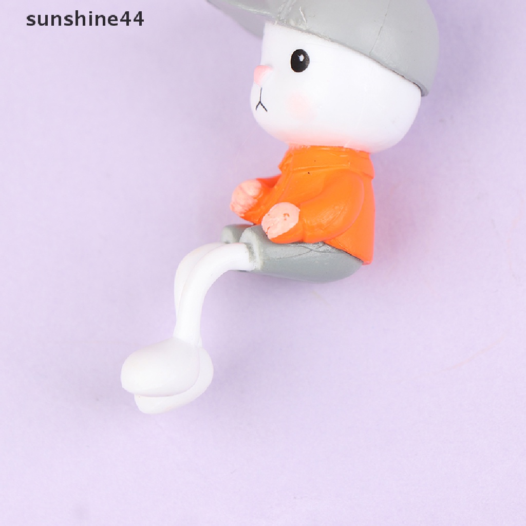 Sunshine Miniatur Kelinci Kaki Panjang Bahan Resin Untuk Dekorasi Rumah