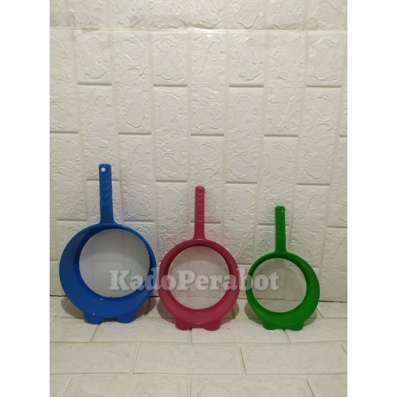 saringan plastik 17 cm - saringan plastik gagang - saringan jus gagang