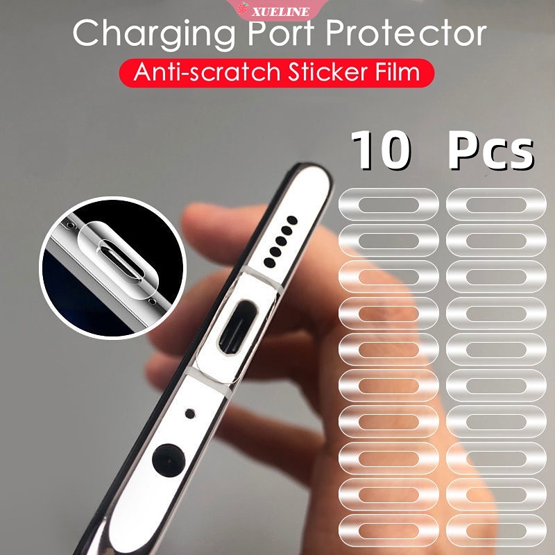 10pcs Film Pelindung Port Charging Tipe C Universal Untuk iPhone Samsung Huawei