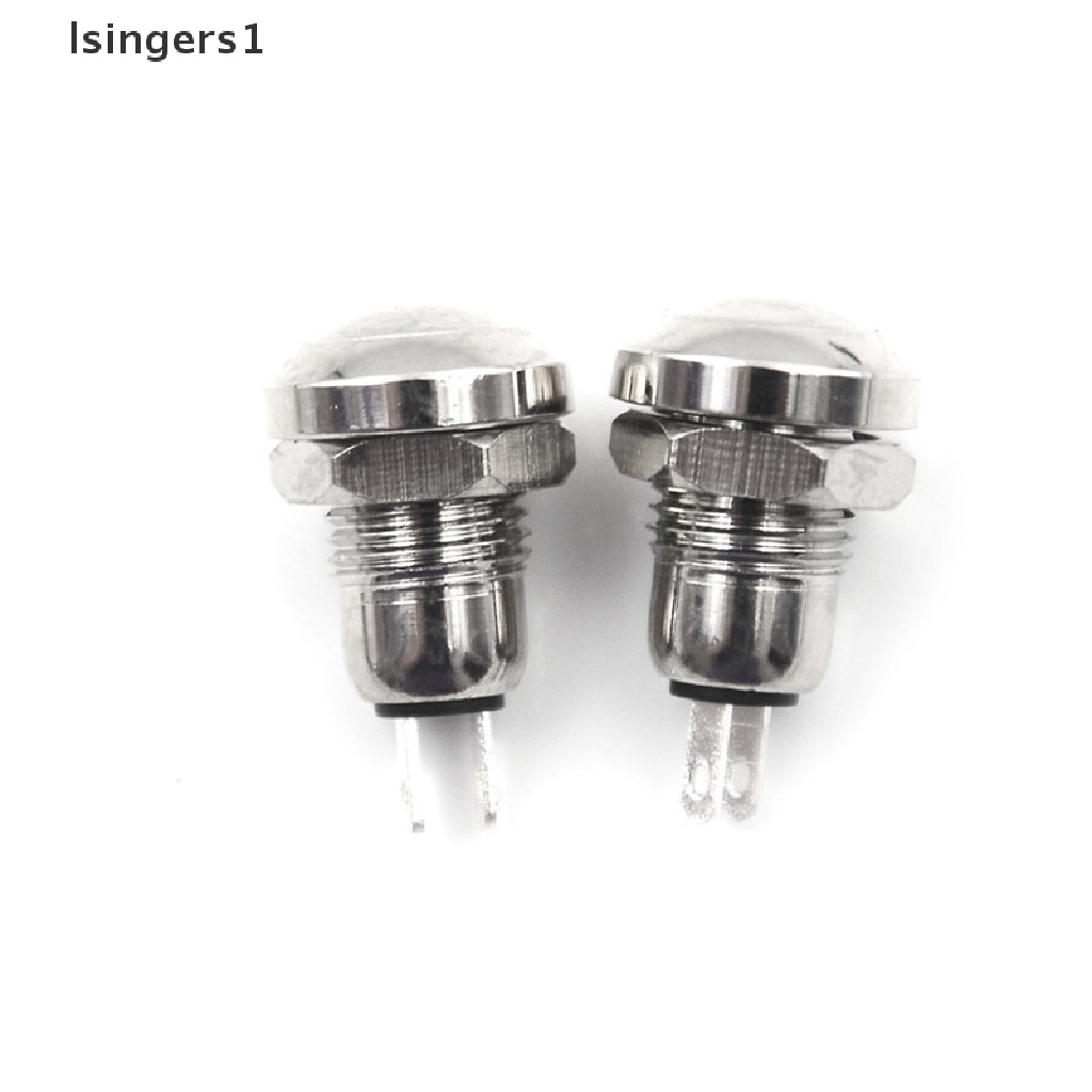 (lsingers1) 2pcs Saklar Tombol Tekan Momentary Mini Micro 2-pin 8mm Bahan Metal Anti Air