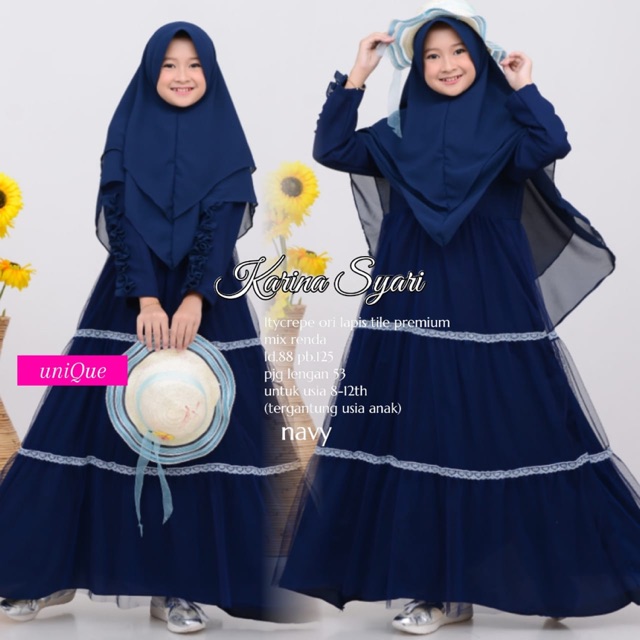 Gamis anak unique karina syari 100520
