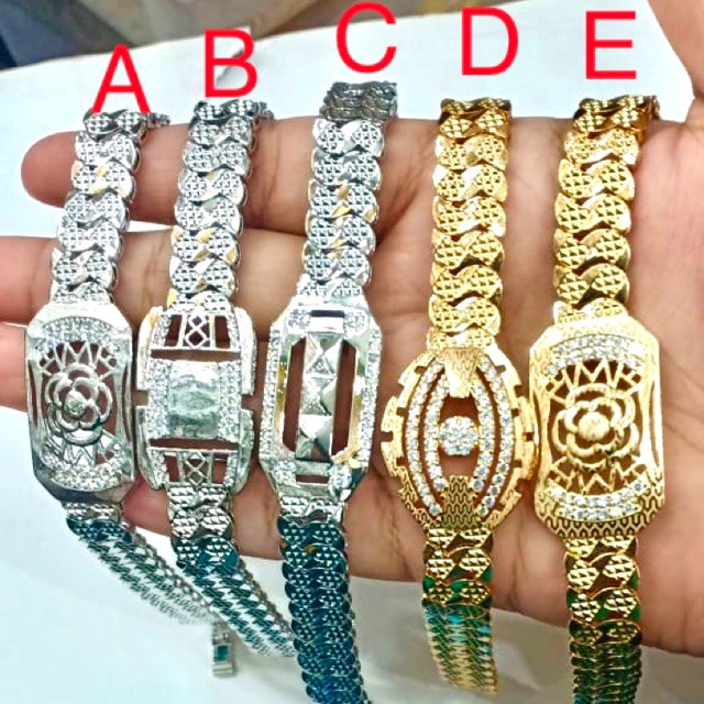 Gelang tangan wanita gelang model rolex gelang lapis emas yaxiya xuping