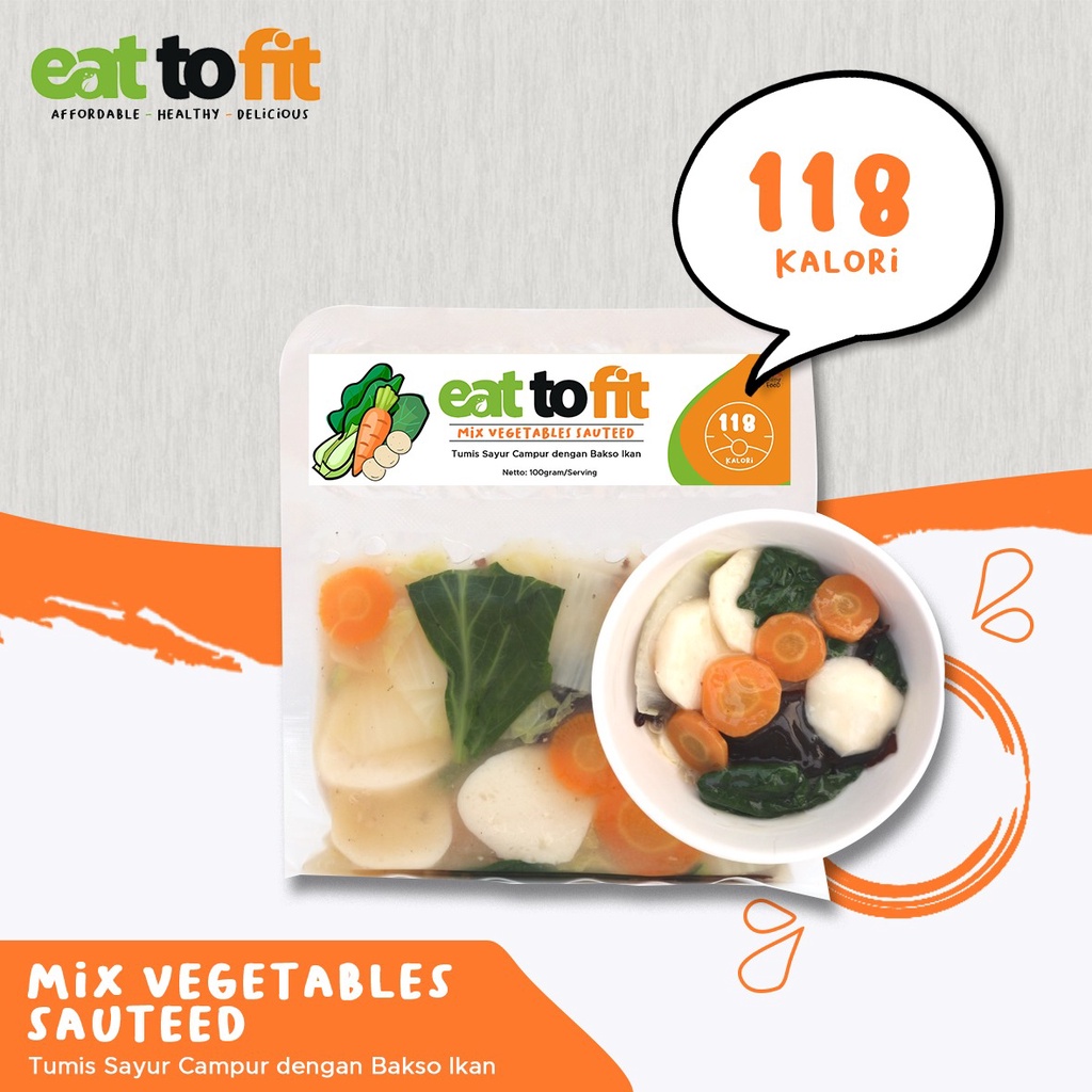 FROZEN FOOD MAKANAN DIET EAT TO FIT MIX VEGETABLE SAUTEED - 100 gr