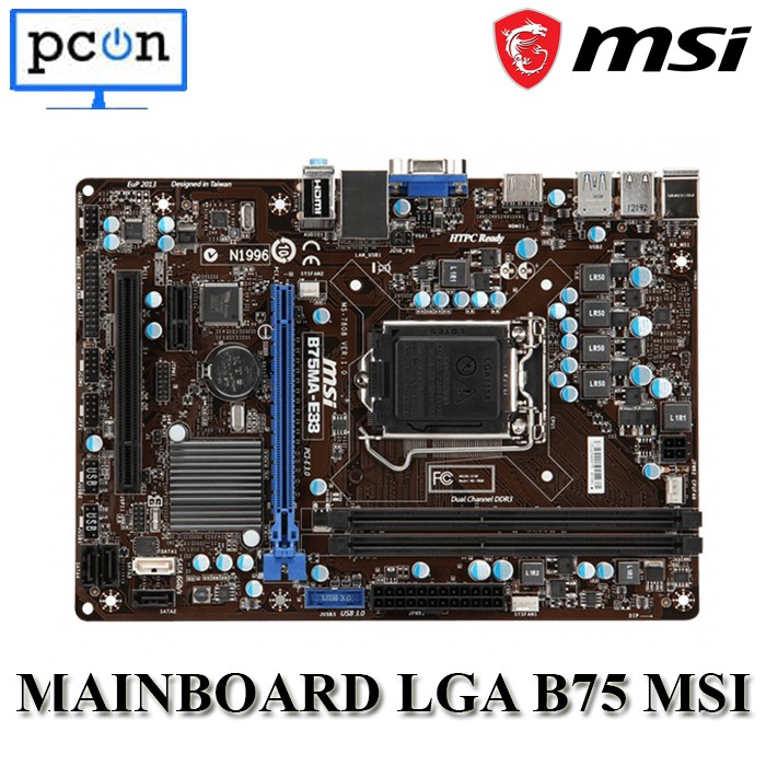 Mobo Intel soket LGA 1155 B75 MSI USB 3.0 DDR3 Onboard