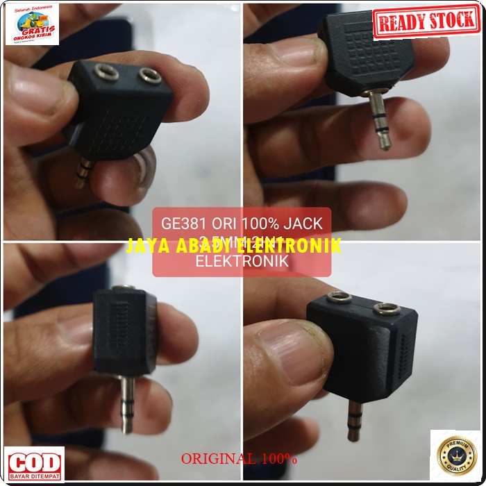 G381 JACK AUX 3.5 MM 2IN1 HANDPHONE  ADAPTER  SAMBUNGAN SPLITER AUDIO SOUND SUARA CONVERTER MULTI UNIVERSAL MALE EXTENSION PENYAMBUNG HEADSET HEADPHONE FEMALE MALE AMPLI STEREO HEADSET PRAKTIS DAN MUDAH DIGUNAKAN TERJANGKAU