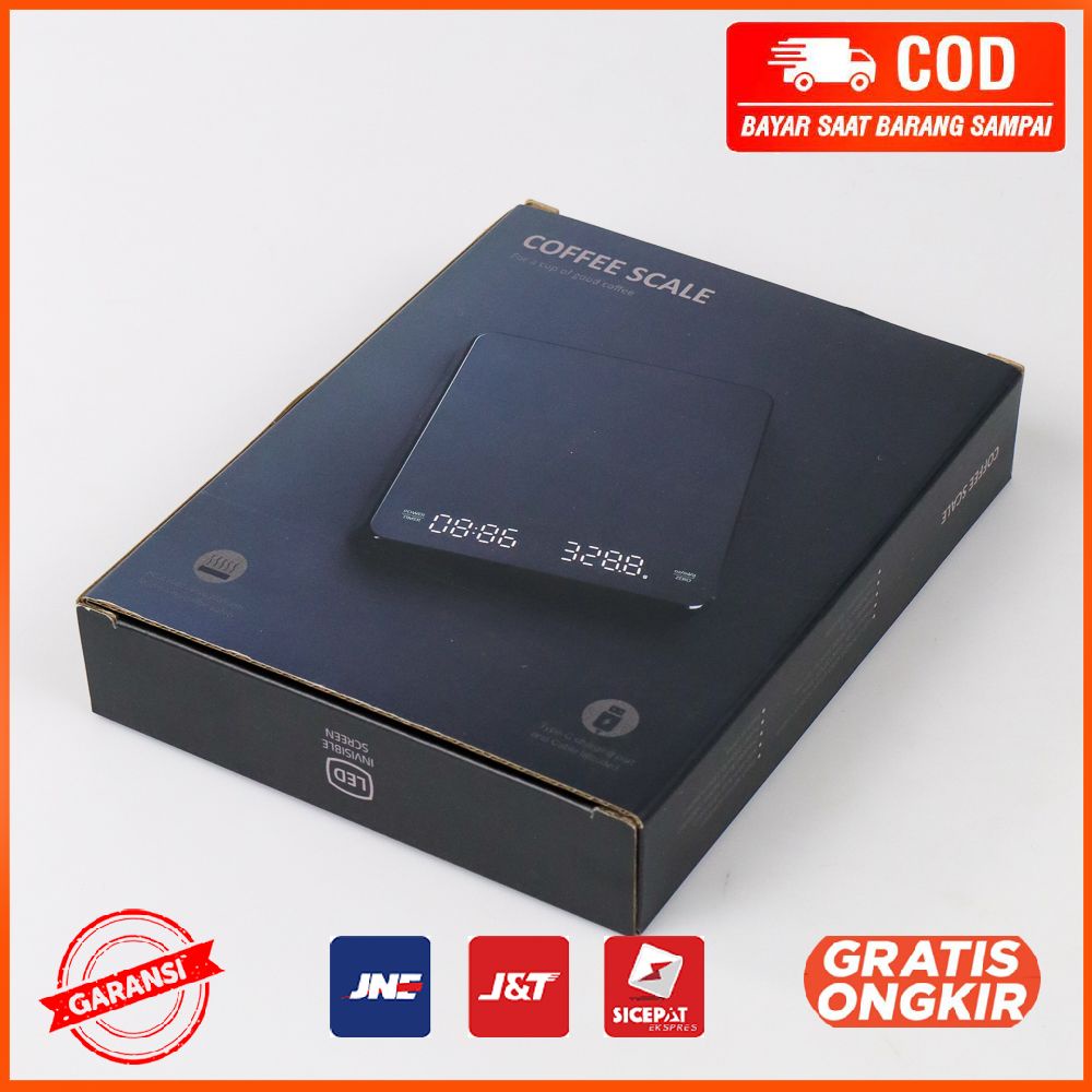 Timbangan Dapur Kopi Digital Scale Timer 3kg 0.1g - CK2150