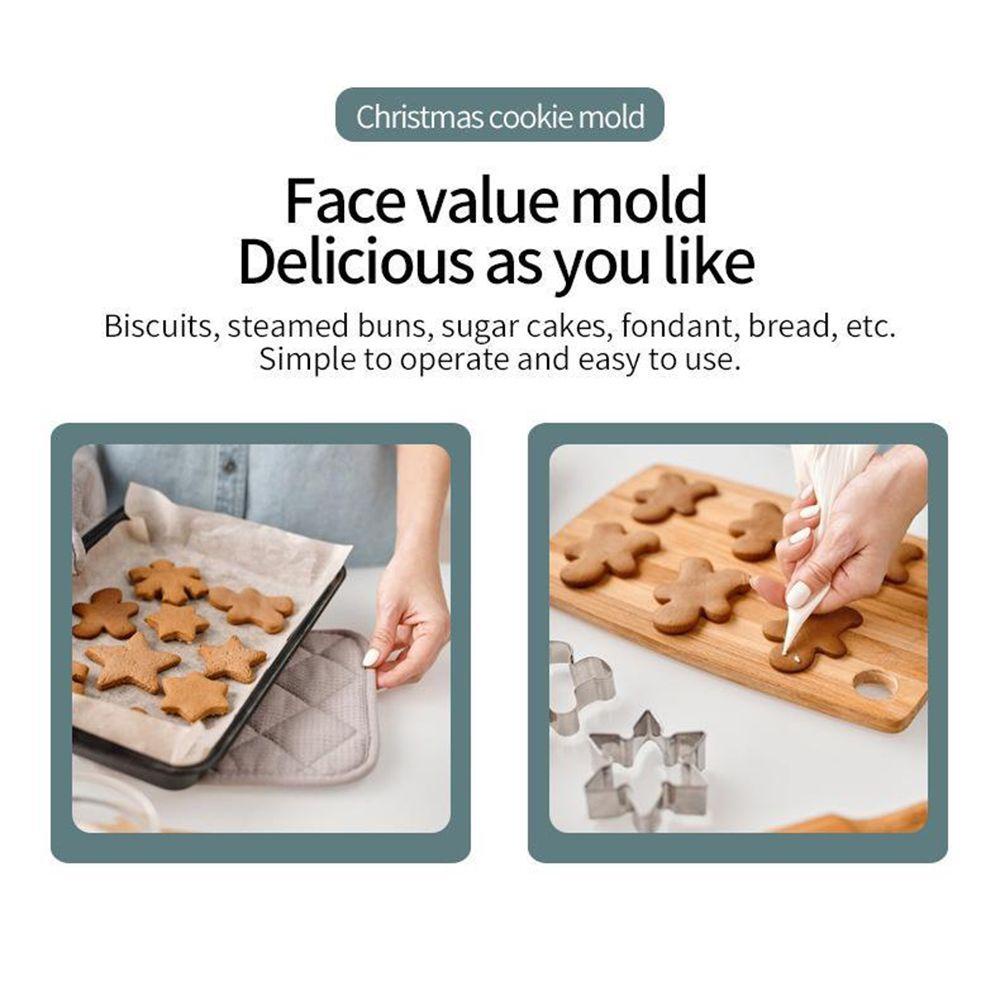 Top 24pcs 3D Natal Bakeware Stainless Steel Baking Mould Cetakan Kue