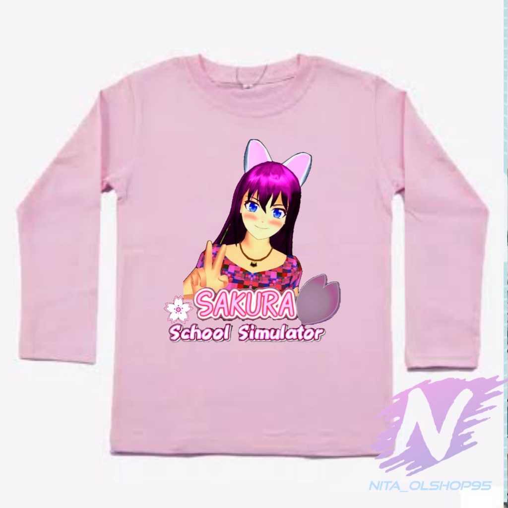 SAKURA SCHOOL SIMULATOR TERBARU kaos anak lengan panjang sakura school simulator baju kaos anak sakura