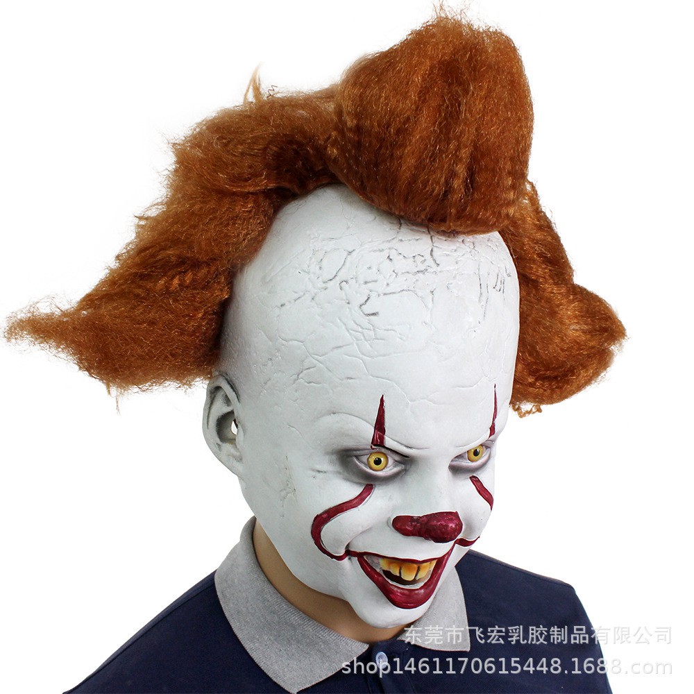 TOL-28 topeng latex karet full head kepala it badut clown pennywise halloween setan hantu kuntilanak