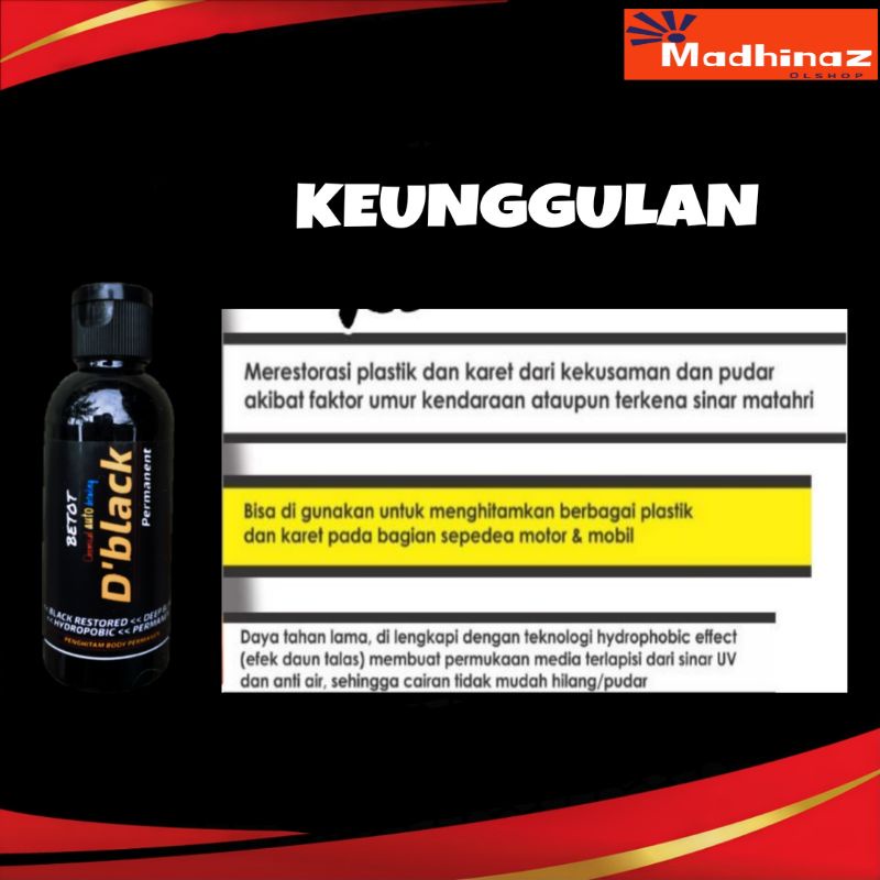 Penghitam body motor Permanen black to black black permanen no cat