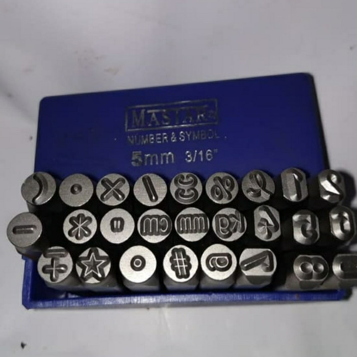 

stamp punch angka dan simbol ketok bintik 14mm mastar germany