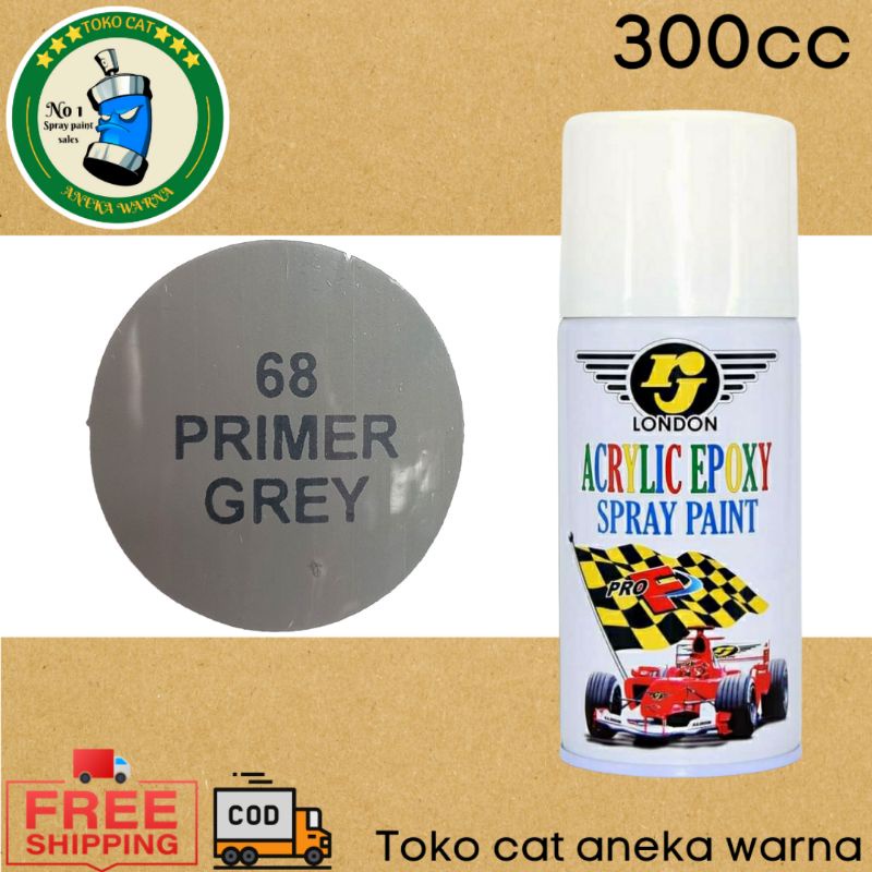 pilox pilok 300ml 300cc primer grey cat dasar poxy epoxy surfacer rj london cat semprot spray paint