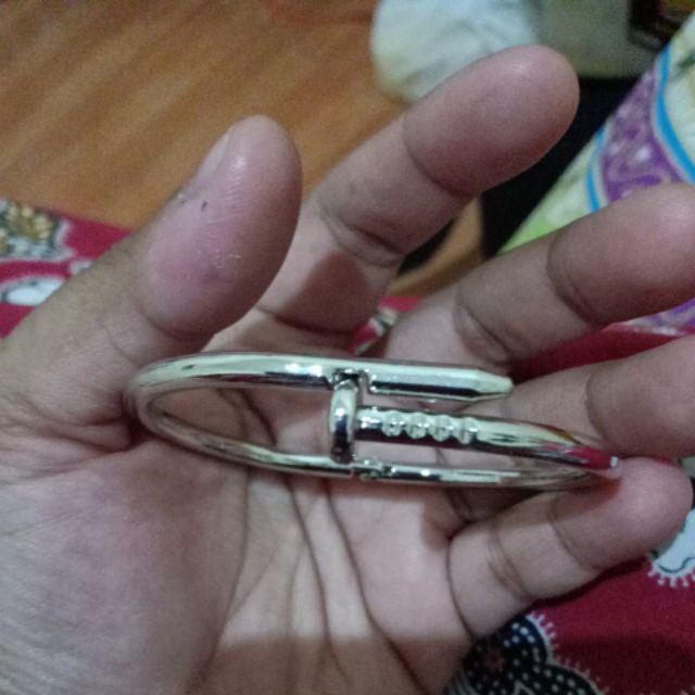  Gelang  Tangan Model Paku Warna Emas  Silver Hitam Rose Gold 