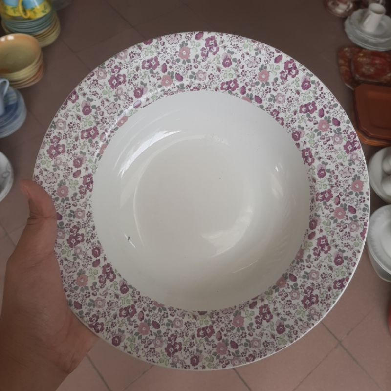 SOUP PLATE SHABBY/PIRING GEMES/PIRING MAKAN/PIRING LUCU/PIRING SANGO/HADIAH PERNIKAHAN/PIRING EXPORT