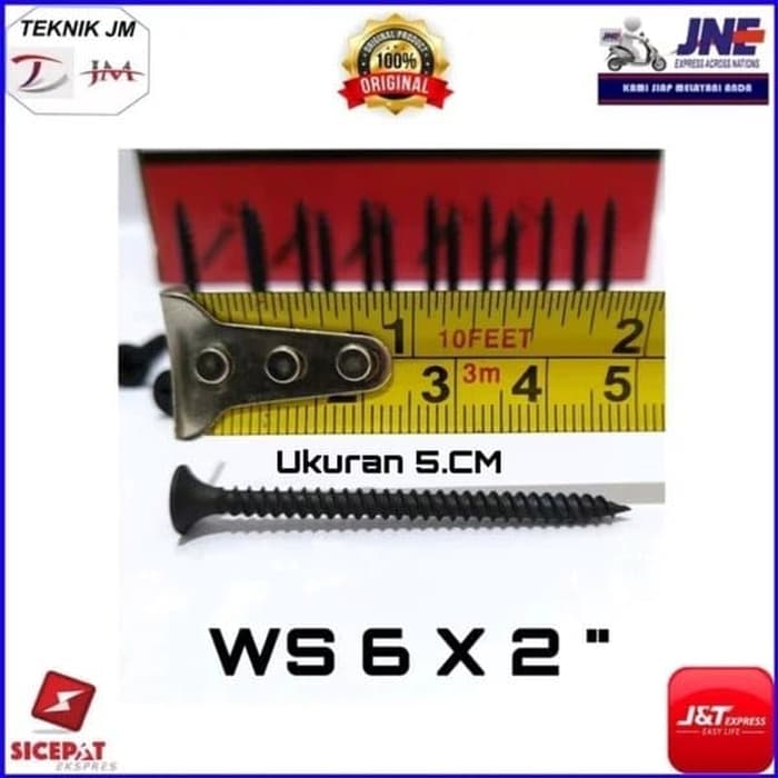SKRUP GYPSUM 2 INCH - SEKRUP 1 DUS 1KG SCREW GYPSUM UKURAN 5 CM