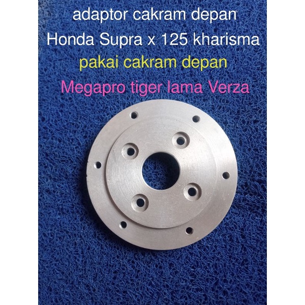 adaptor cakram depan kharisma Supra x 125 cs 1 pakai cakram Megapro Tiger lama Verza cb 150 r lama