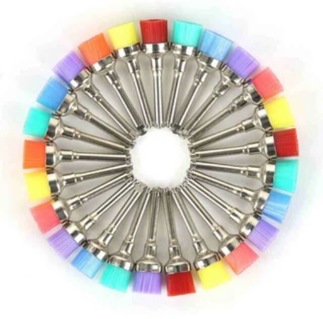 Dental Lab Material Colorful Nylon Latch SmallFlat Polishing Polisher Prophy Brushes Dentist Product