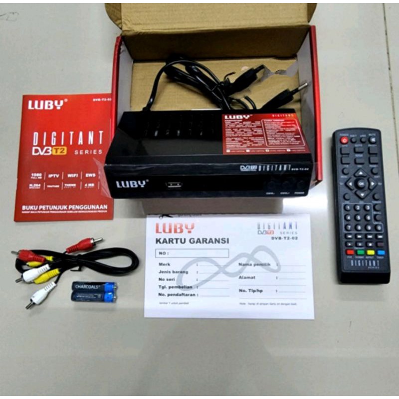 STB Luby DVB-T2-01 ,T2-02 , T2-03 set top box Siaran TV Digital Full HD