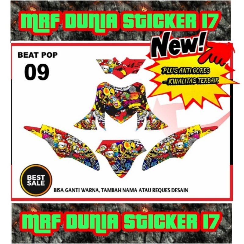 sticker dekal beat pop full body decal beat pop stiker  beat pop motor beat pop full body 09