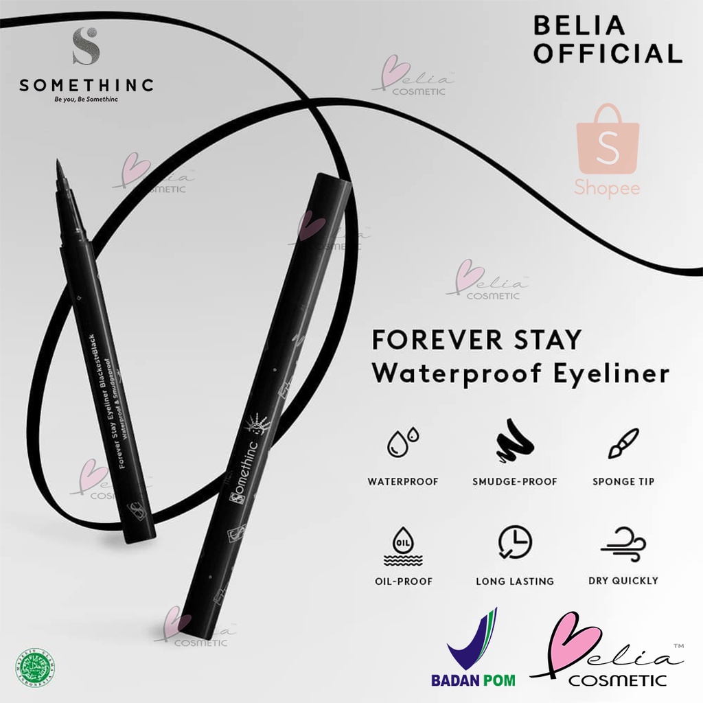 ❤ BELIA ❤ SOMETHINC Forever Stay Eyeliner | Waterproof | Smudgerproof | BPOM