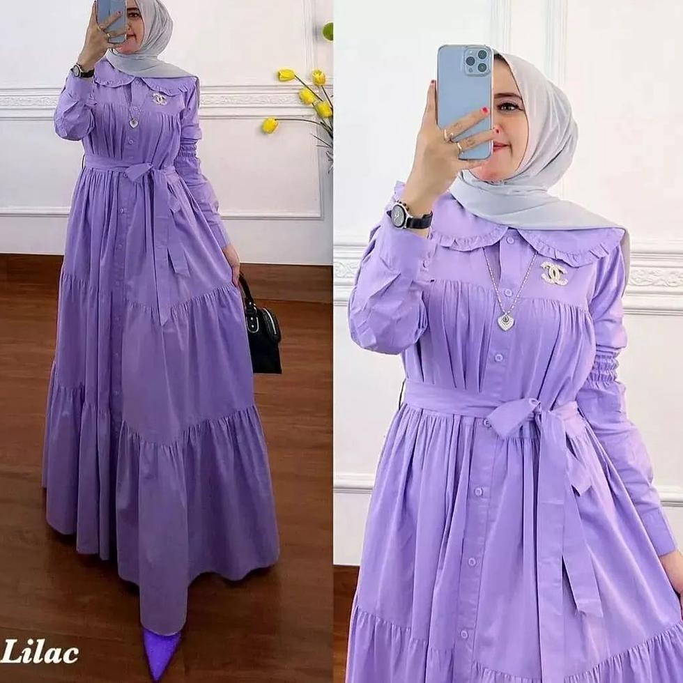 "SGL.08Ap22ᴮ" Tifani Gamis2022 lebaran wanita muslim elegan mewah original murah remaja kekinian jum