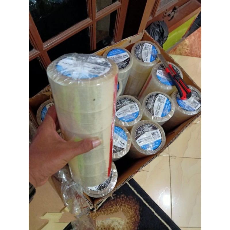 

Lakban bening lebar jumbo / Solasi paket tebal dan lebar (Acb Berkah Stationery)