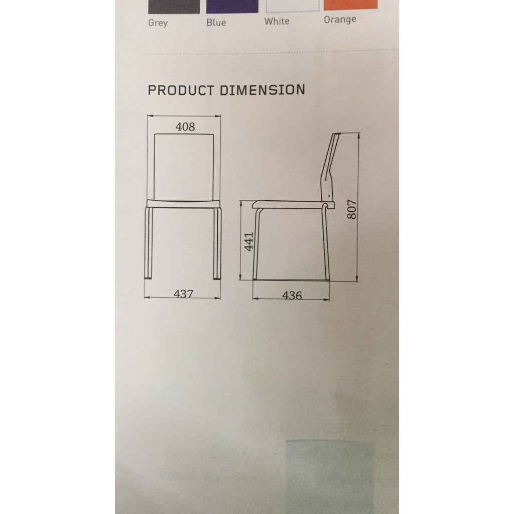 Silahkan Order] Kursi Kantin Makan / Kursi Plastik Outdoor Serbaguna Chitose Glory