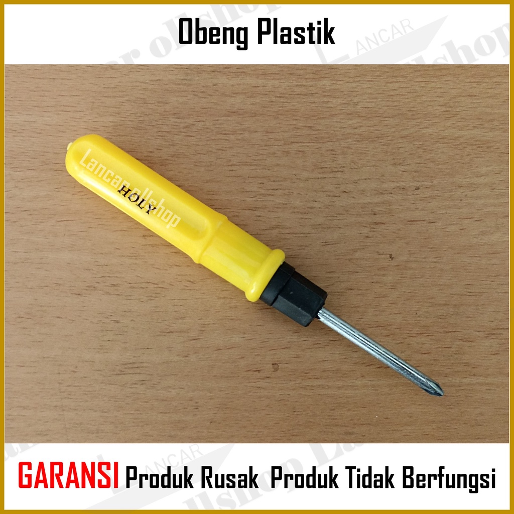 Obeng Plastik Bolak Balik 3 inch 4 inch / Obeng Plus Minus / Obeng Belimbing Kecil