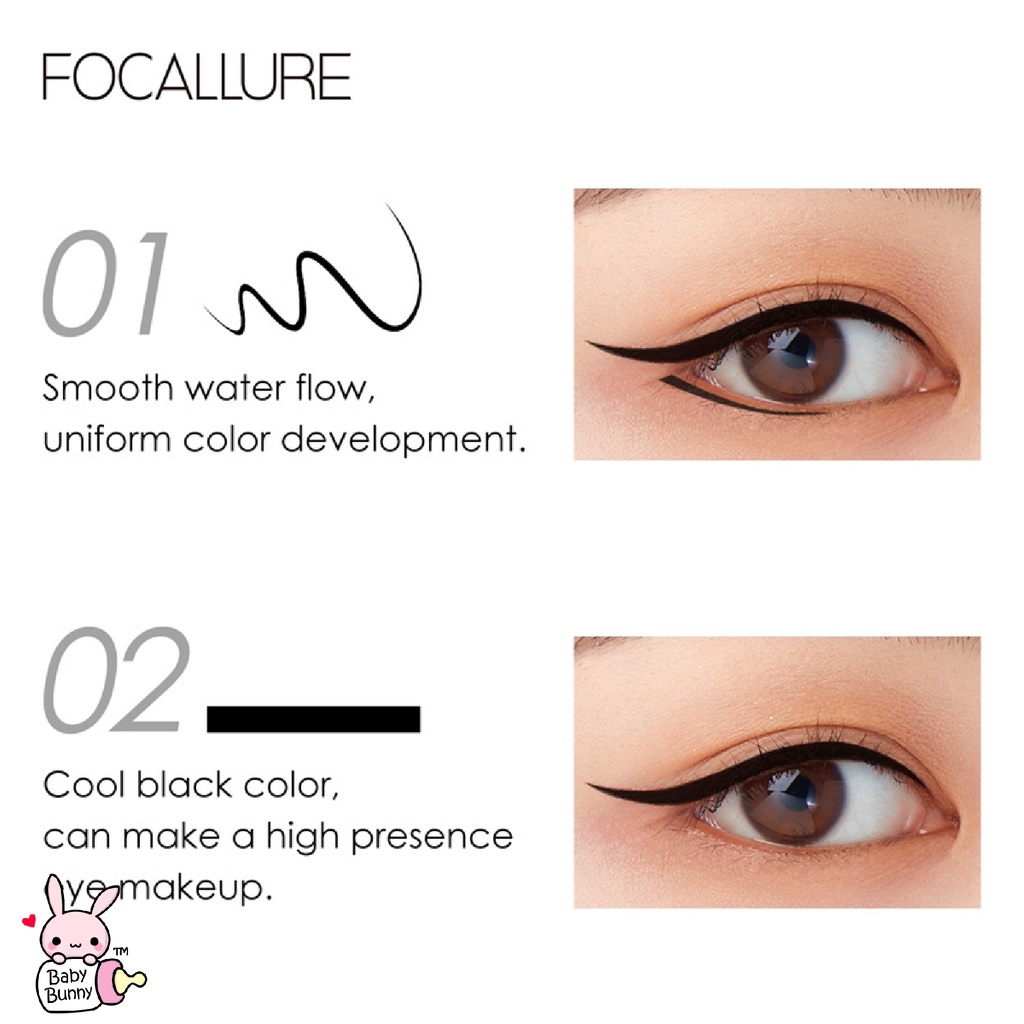 ❤ BELIA ❤ FOCALLURE Intense Eyeliner FA13 | Tahan air Black Liquid Eyeliner Pensil - Makeup | BPOM