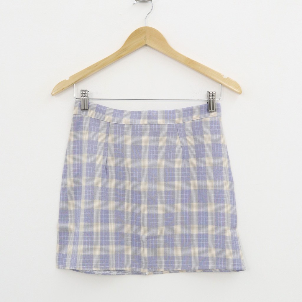 Sunee long plaid rok skirt -Thejanclothes