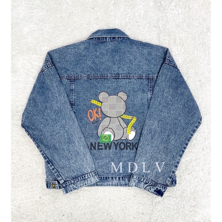 Jaket Jeans Bear New York Jeans Premium Jaket Jeans Import Good Quality Women Jeans Jaket Fashion Import