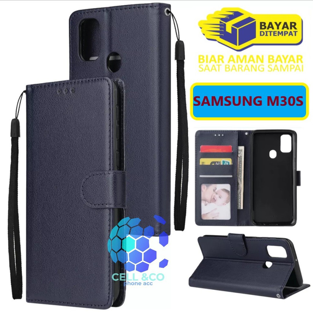 Flip cover SAMSUNG M30S Flip case buka tutup kesing hp casing hp flip case leather wallet