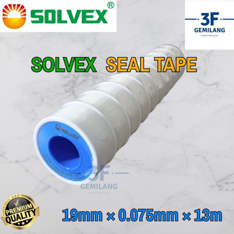 SOLVEX - SEAL TAPE PTFE 13 METER × 19mm × 0.075mm