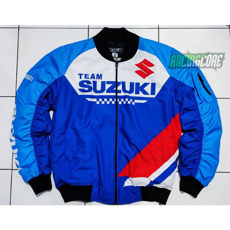 Jual JAKET MOTOR BOMBER SUZUKI JAKET MOTOR TEAM SUZUKI TS STARIA FU GSX ...