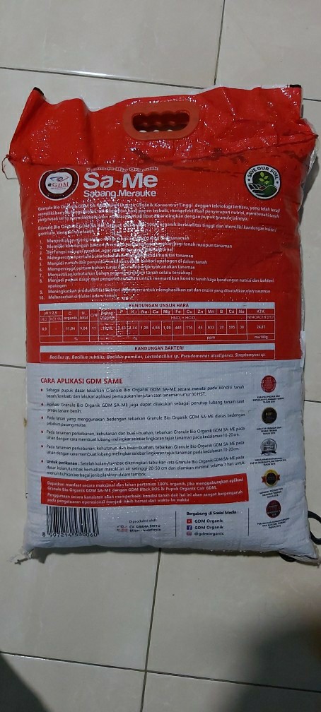 Gdm Granule Bio Organik Same Pupuk Padat Tanaman