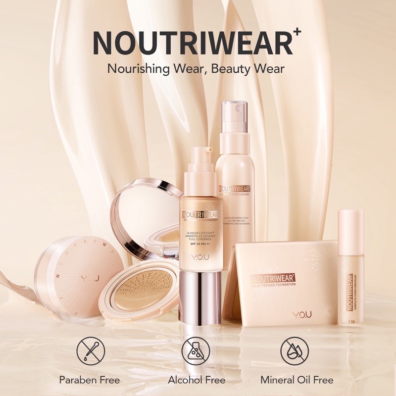 YOU NoutriWear+ Silky Pressed Foundation ( YOU MAKEUPS OFFICIAL STORE )