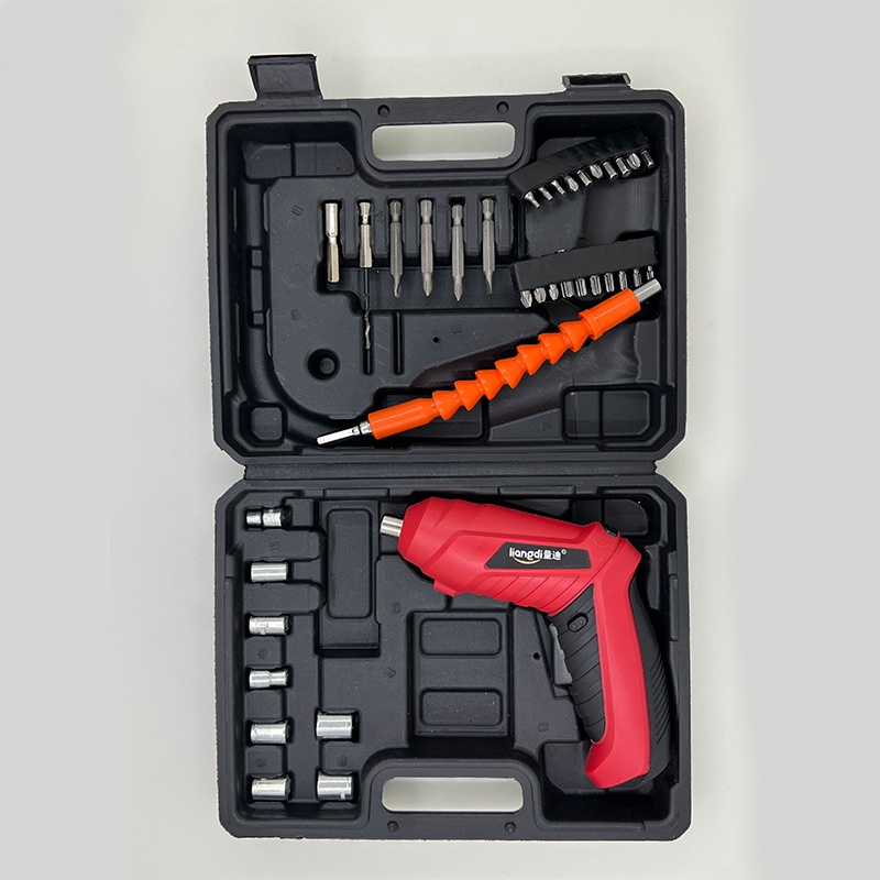 Obeng listrik electric screw driver Multi-function screwdriver Electric drill Bor listrik-Red - 48pcs