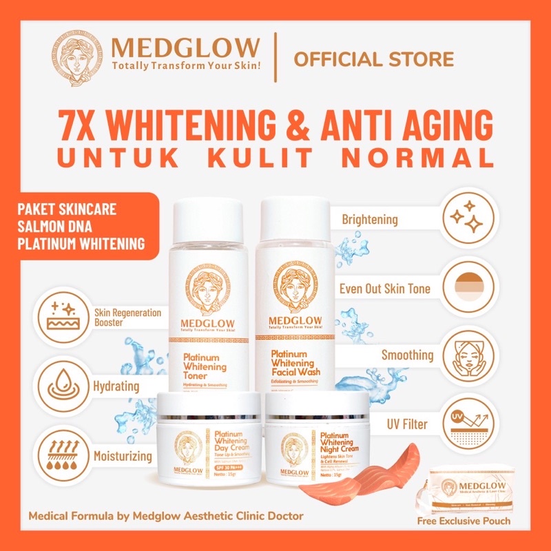 MEDGLOW CLINIC Platinum Whitening Salmon DNA Package