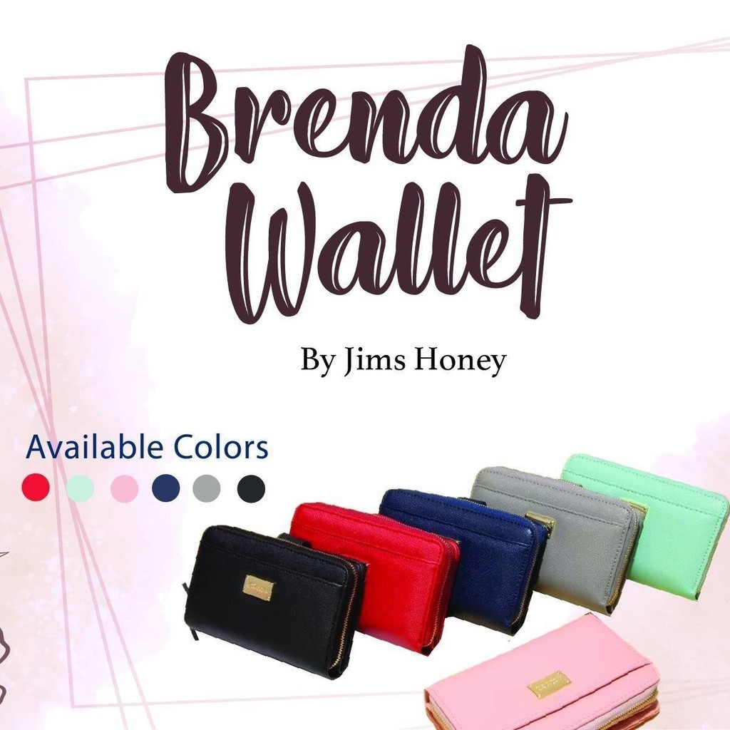 BRENDA WALLET JIMS HONEY Dompet Panjang Wanita Medium Lipat Kecil Mini  JH Ori Murah 4276