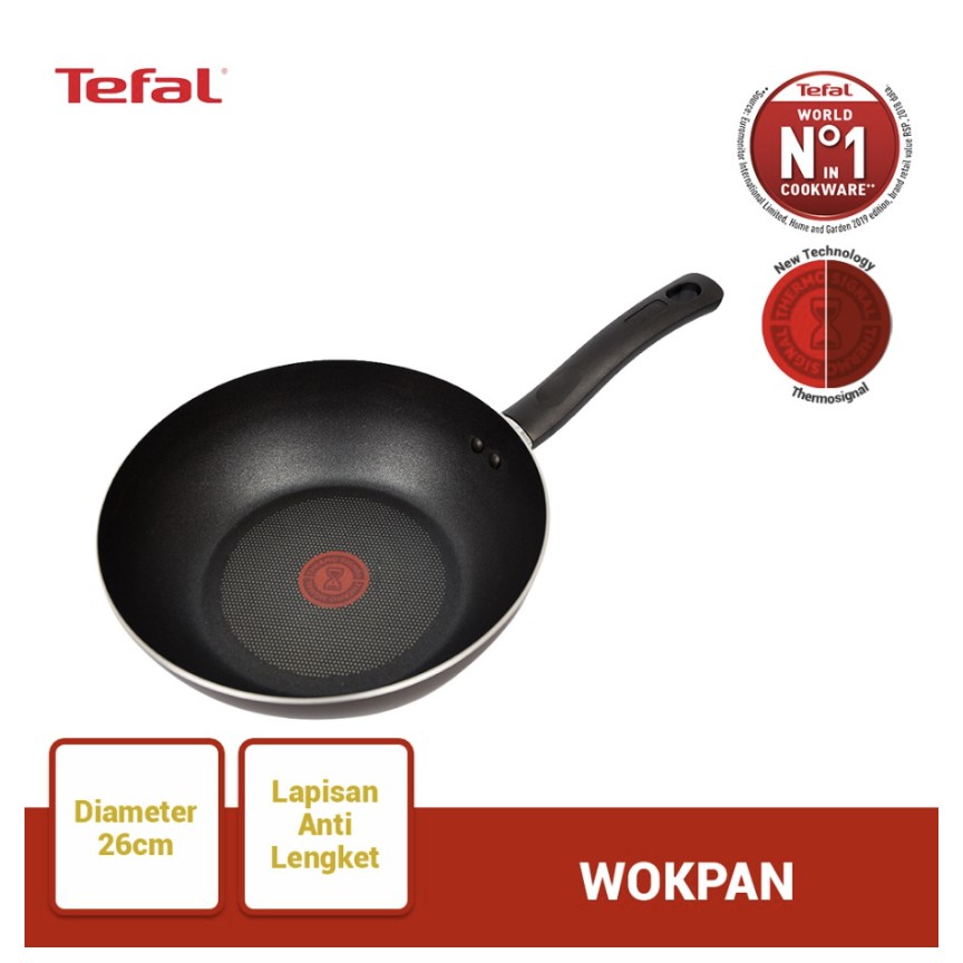 Tefal Day by Day Wokpan 26cm Panci Wajan Teflon 26 cm Anti Lengket Penggorengan