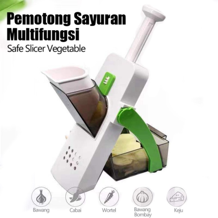 Pemotong Pengiris Parutan Peeler Safe Slicer Vegetable / Pemotong Sayur / Pemotong Sayuran Serbaguna / Pemotong Sayuran Multifungsi / Parutan Serbaguna / Mandoline Slicer Parutan Sayur Multifungsi / Alat Parutan Serbaguna Otomatis Peniris Pemotong Kentang