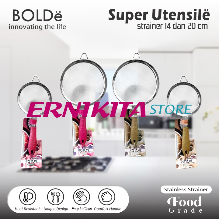 BOLDe SUPER UTENSILE STRAINER - Saringan Tirisan Stainless Food Grade