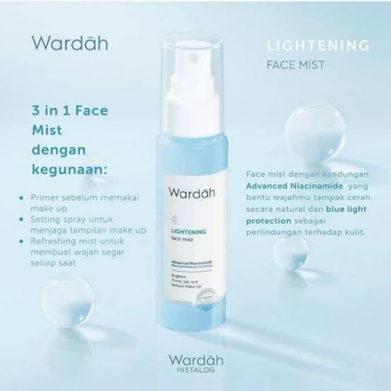 WARDAH LIGHTENING FACE MIST, SETTING SPRAY VIRAL
