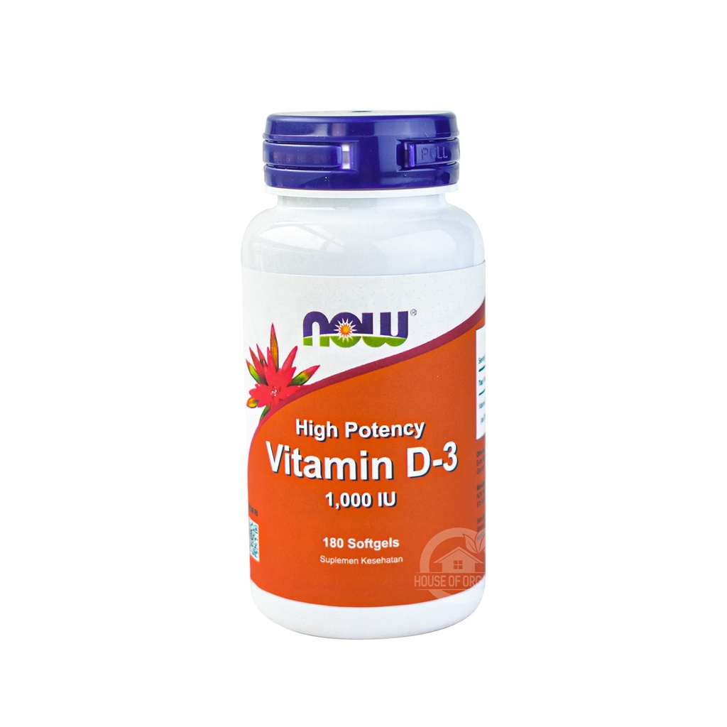 NOW Foods Vitamin D-3 1000 IU 180 &amp; 360 Softgels