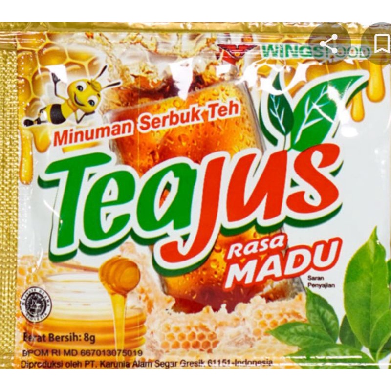 

tea jus madu 1 pak isi 6 rencengx 10 saset