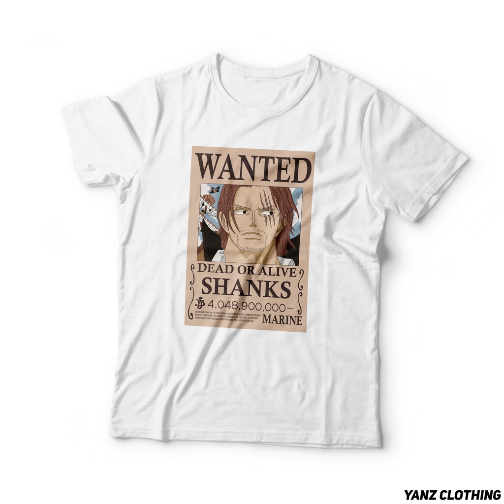 Kaos Anime One Piece Shanks Bounty - Kaos Distro - Kaos Anime